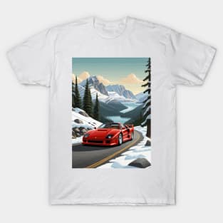 Italian F40 Classic Car Poster T-Shirt